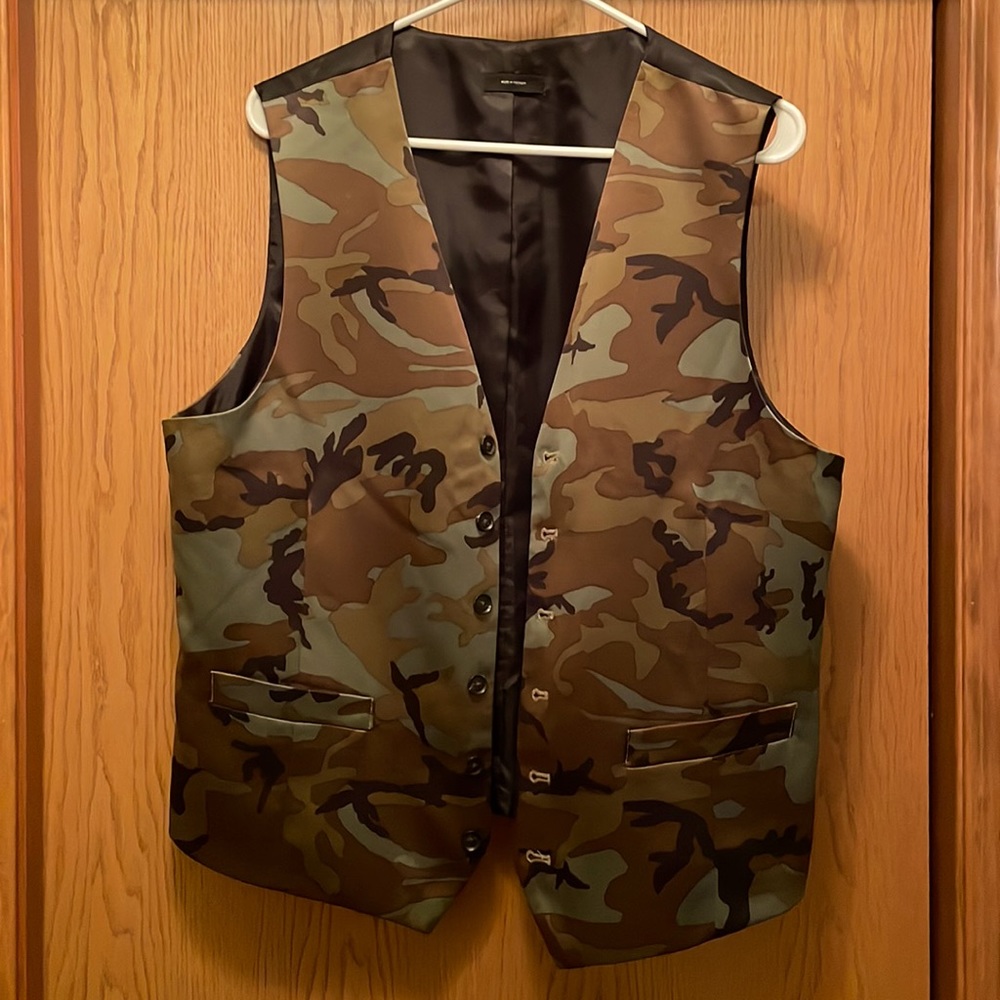 J. Ferrar Camouflage Wedding Vest